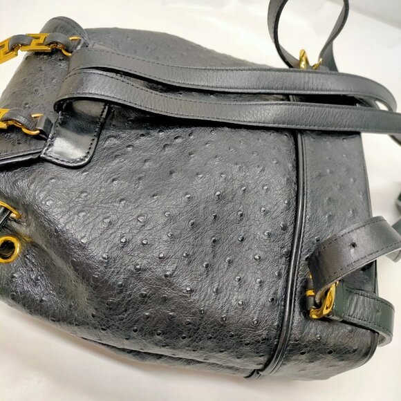 VERSACE BackPack Bag Black Leather mon-319-091525 - Picture 7 of 16